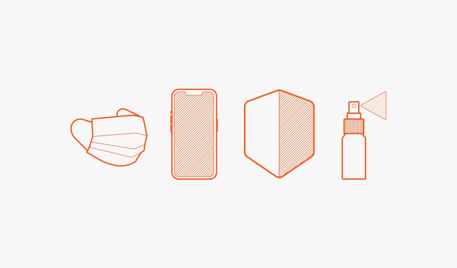 Coronavirus items and a shield for anti-fraud